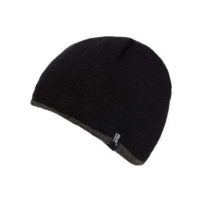 Black 'Heatweaver' thermal beanie hat